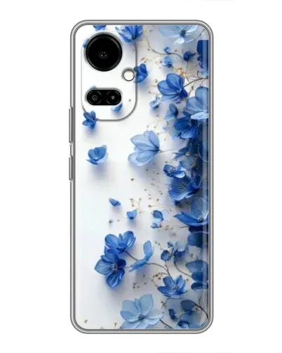 Чехол для TECNO Camon 19 (CI6n) / 19 Pro (CI8n) с картинкой «Голубой цветочный каскад» Чехол для TECNO Camon 19 (CI6n) / 19 Pro (CI8n) с картинкой «Голубой цветочный каскад»