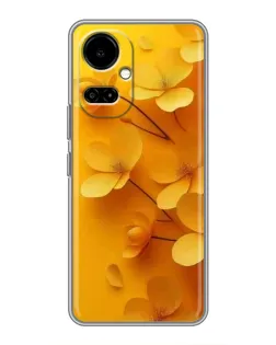 Чехол для TECNO Camon 19 (CI6n) / 19 Pro (CI8n) с картинкой «Золотые лепестки»