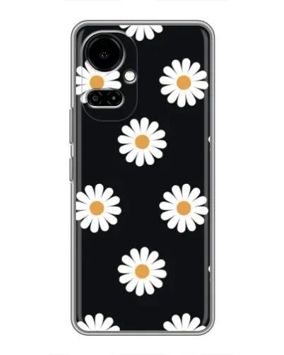 Чехол для TECNO Camon 19 (CI6n) / 19 Pro (CI8n) с картинкой «Ромашки на черном» Чехол для TECNO Camon 19 (CI6n) / 19 Pro (CI8n) с картинкой «Ромашки на черном»