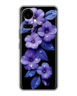 Чехол для TECNO Camon 19 (CI6n) / 19 Pro (CI8n) с картинкой «Фиолетовые цветы с росою» Чехол для TECNO Camon 19 (CI6n) / 19 Pro (CI8n) с картинкой «Фиолетовые цветы с росою»