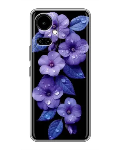 Чехол для TECNO Camon 19 (CI6n) / 19 Pro (CI8n) с картинкой «Фиолетовые цветы с росою» Чехол для TECNO Camon 19 (CI6n) / 19 Pro (CI8n) с картинкой «Фиолетовые цветы с росою»