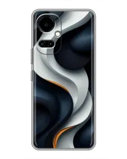 Чехол для TECNO Camon 19 (CI6n) / 19 Pro (CI8n) с картинкой «Объемные черно-белые ленты» Чехол для TECNO Camon 19 (CI6n) / 19 Pro (CI8n) с картинкой «Объемные черно-белые ленты»