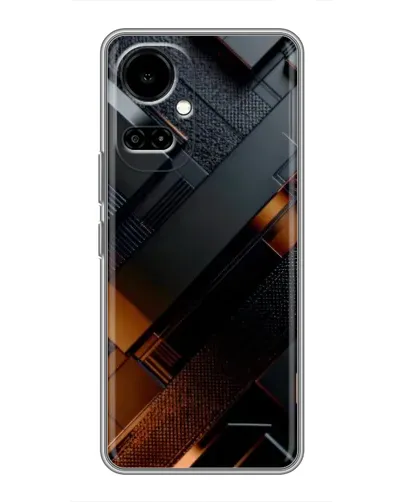 Чехол для TECNO Camon 19 (CI6n) / 19 Pro (CI8n) с картинкой «Черные геометрические блоки»