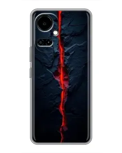 Чехол для TECNO Camon 19 (CI6n) / 19 Pro (CI8n) с картинкой «Kрасная лавовая трещина»