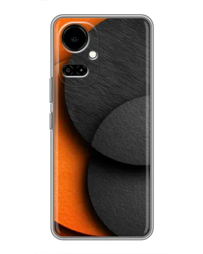 Чехол для TECNO Camon 19 (CI6n) / 19 Pro (CI8n) с картинкой «Геометрия оранжевых кругов»