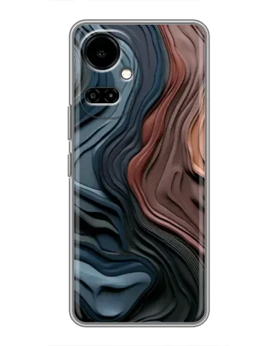 Чехол для TECNO Camon 19 (CI6n) / 19 Pro (CI8n) с картинкой «Цветные волны каньона»