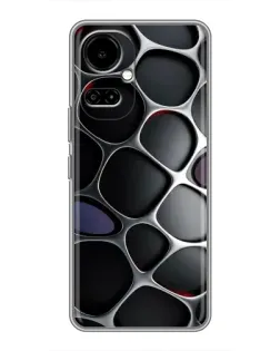 Чехол для TECNO Camon 19 (CI6n) / 19 Pro (CI8n) с картинкой «Объемная темная решетка»