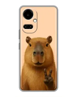 Чехол для TECNO Camon 19 (CI6n) / 19 Pro (CI8n) с картинкой «Капибара виктория»