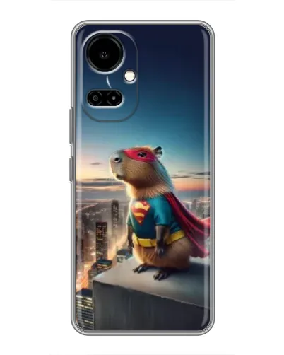 Чехол для TECNO Camon 19 (CI6n) / 19 Pro (CI8n) с картинкой «Капи-мен супергерой»