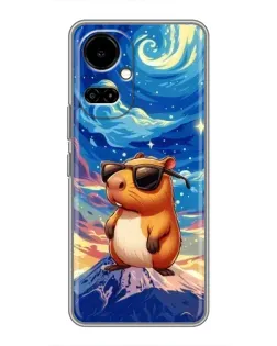 Чехол для TECNO Camon 19 (CI6n) / 19 Pro (CI8n) с картинкой «Капибара Ван Гога»
