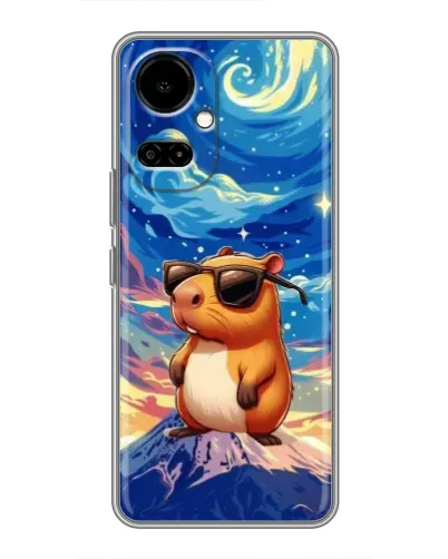 Чехол для TECNO Camon 19 (CI6n) / 19 Pro (CI8n) с картинкой «Капибара Ван Гога»