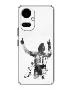 Чехол для TECNO Camon 19 (CI6n) / 19 Pro (CI8n) с картинкой «Черно-белый силуэт Месси» Чехол для TECNO Camon 19 (CI6n) / 19 Pro (CI8n) с картинкой «Черно-белый силуэт Месси»