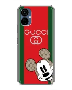 Чехол для TECNO Camon 19 Neo с картинкой «Gucci — полосы и Микки»