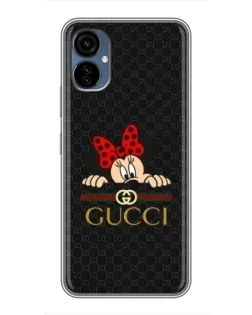 Чехол для TECNO Camon 19 Neo с картинкой «Минни Маус Gucci — черный»