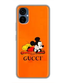 Чохол для TECNO Camon 19 Neo з картинкою «Міккі Маус Gucci — помаранч»