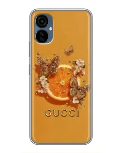 Чохол для TECNO Camon 19 Neo з картинкою «Gucci — золоті метелики»