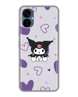 Чехол для TECNO Camon 19 Neo с картинкой «Kuromi и лавандовые сердца» Чехол для TECNO Camon 19 Neo с картинкой «Kuromi и лавандовые сердца»