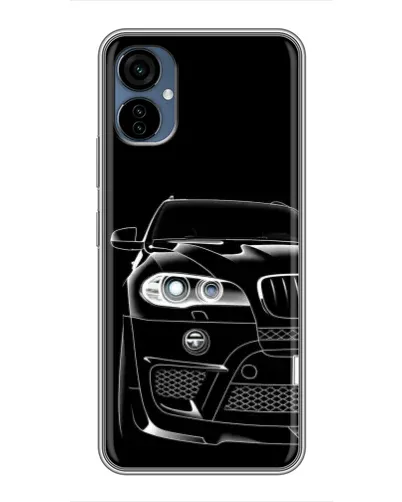 Чехол для TECNO Camon 19 Neo с картинкой «Темный силуэт BMW»