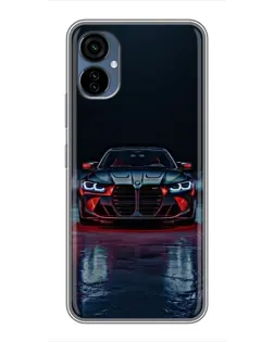 Чехол для TECNO Camon 19 Neo с картинкой «BMW на мокрой дороге»