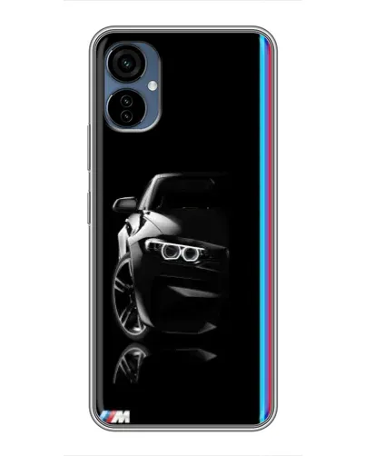 Чехол для TECNO Camon 19 Neo с картинкой «Силуэт BMW в темноте»