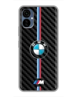 Чехол для TECNO Camon 19 Neo с картинкой «Эмблема BMW и карбон»