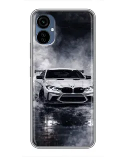 Чехол для TECNO Camon 19 Neo с картинкой «BMW сквозь туман»