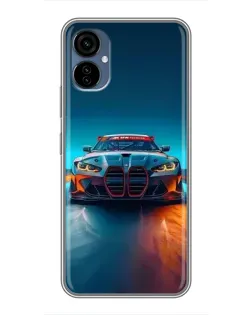 Чехол для TECNO Camon 19 Neo с картинкой «BMW — огни неона» Чехол для TECNO Camon 19 Neo с картинкой «BMW — огни неона»