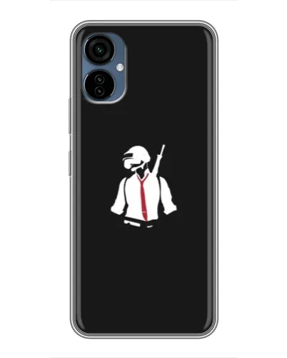 Чехол для TECNO Camon 19 Neo с картинкой «PUBG — силуэт воина»