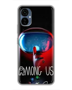 Чехол для TECNO Camon 19 Neo с картинкой «Красный импостер — макро»