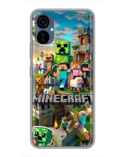 Чехол для TECNO Camon 19 Neo с картинкой «Замок Minecraft»