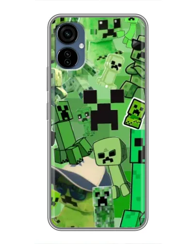 Чехол для TECNO Camon 19 Neo с картинкой «Криперы Minecraft»