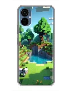 Чехол для TECNO Camon 19 Neo с картинкой «Minecraft летний день»