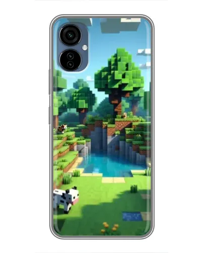 Чехол для TECNO Camon 19 Neo с картинкой «Minecraft летний день»