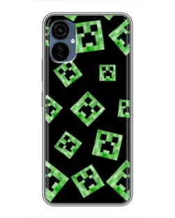 Чехол для TECNO Camon 19 Neo с картинкой «Паттерн с криперами»