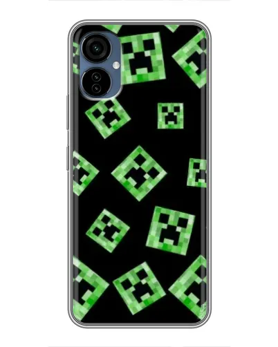 Чехол для TECNO Camon 19 Neo с картинкой «Паттерн с криперами»