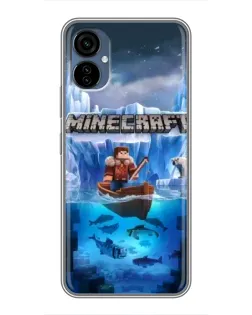 Чехол для TECNO Camon 19 Neo с картинкой «Minecraft ледяной мир»