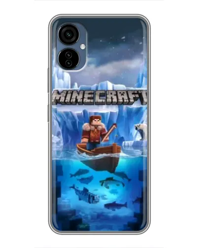 Чехол для TECNO Camon 19 Neo с картинкой «Minecraft ледяной мир»