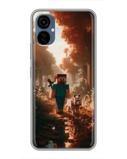 Чехол для TECNO Camon 19 Neo с картинкой «Стив в лесу»