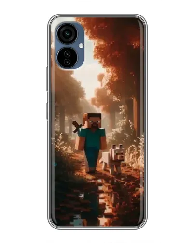 Чехол для TECNO Camon 19 Neo с картинкой «Стив в лесу»
