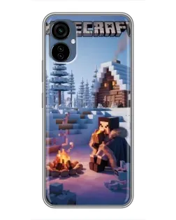 Чехол для TECNO Camon 19 Neo с картинкой «Зимний Minecraft»