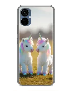 Чехол для TECNO Camon 19 Neo с картинкой «Пара единорогов»
