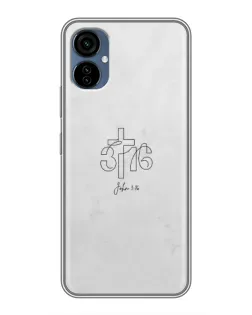 Чехол для TECNO Camon 19 Neo с картинкой «Иоанна 3:16 Крест» Чехол для TECNO Camon 19 Neo с картинкой «Иоанна 3:16 Крест»