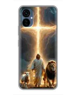 Чехол для TECNO Camon 19 Neo с картинкой «Лев Иуды и Свет» Чехол для TECNO Camon 19 Neo с картинкой «Лев Иуды и Свет»