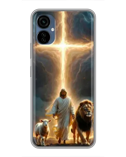 Чехол для TECNO Camon 19 Neo с картинкой «Лев Иуды и Свет» Чехол для TECNO Camon 19 Neo с картинкой «Лев Иуды и Свет»