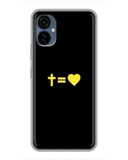 Чехол для TECNO Camon 19 Neo с картинкой «Сердце и Крест»