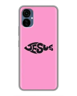 Чехол для TECNO Camon 19 Neo с картинкой «Розовый символ  Jesus»