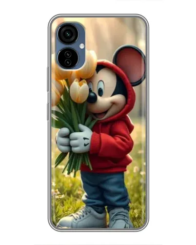 Чехол для TECNO Camon 19 Neo с картинкой «Микки с тюльпанами» Чехол для TECNO Camon 19 Neo с картинкой «Микки с тюльпанами»