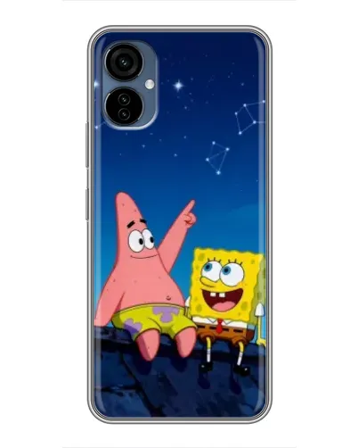 Чехол для TECNO Camon 19 Neo с картинкой «Губка Боб и Патрик ночью» Чехол для TECNO Camon 19 Neo с картинкой «Губка Боб и Патрик ночью»