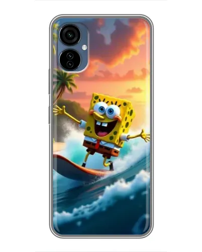 Чехол для TECNO Camon 19 Neo с картинкой «Губка Боб серфингист» Чехол для TECNO Camon 19 Neo с картинкой «Губка Боб серфингист»