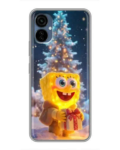 Чехол для TECNO Camon 19 Neo с картинкой «Рождественский Спанч Боб» Чехол для TECNO Camon 19 Neo с картинкой «Рождественский Спанч Боб»